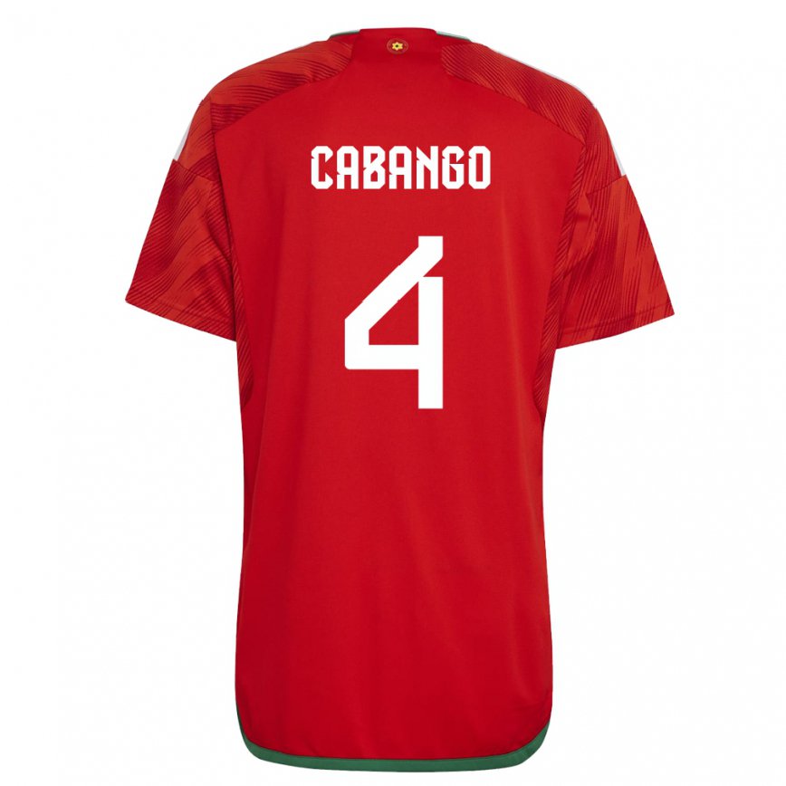 Hombre Camiseta Gales Ben Cabango #4 Rojo 1ª Equipación 22-24 México