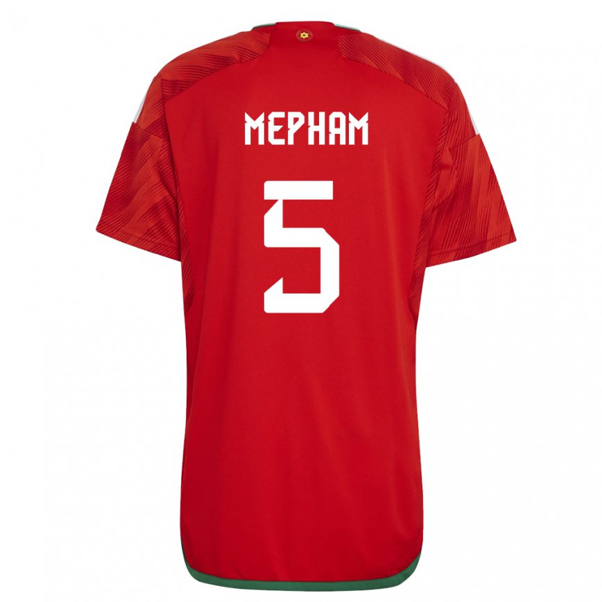 Hombre Camiseta Gales Chris Mepham #5 Rojo 1ª Equipación 22-24 México