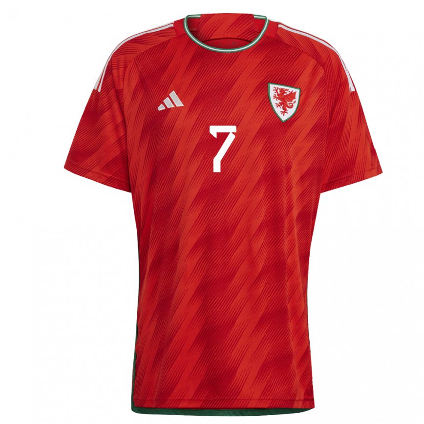 Hombre Camiseta Gales Joe Allen #7 Rojo 1ª Equipación 22-24 México