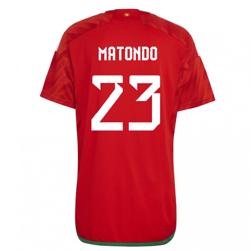 Hombre Camiseta Gales Rabbi Matondo #23 Rojo 1ª Equipación 22-24 México