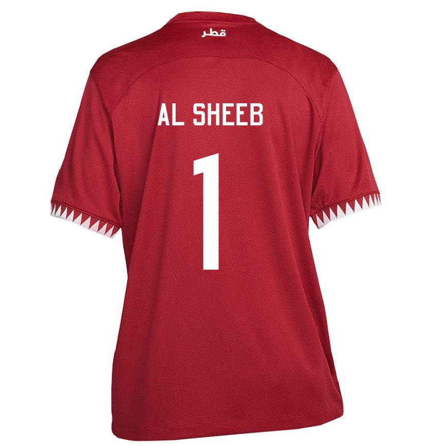 Hombre Camiseta Catar Saad Al Sheeb #1 Granate 1ª Equipación 22-24 México