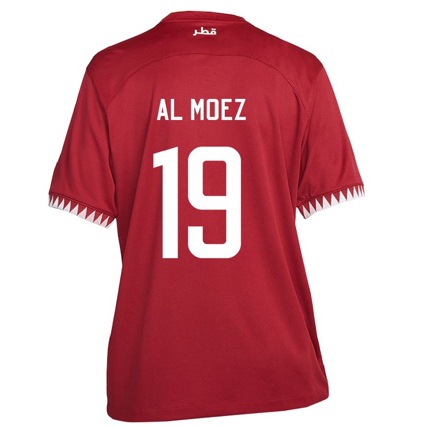 Hombre Camiseta Catar Almoez Ali #19 Granate 1ª Equipación 22-24 México