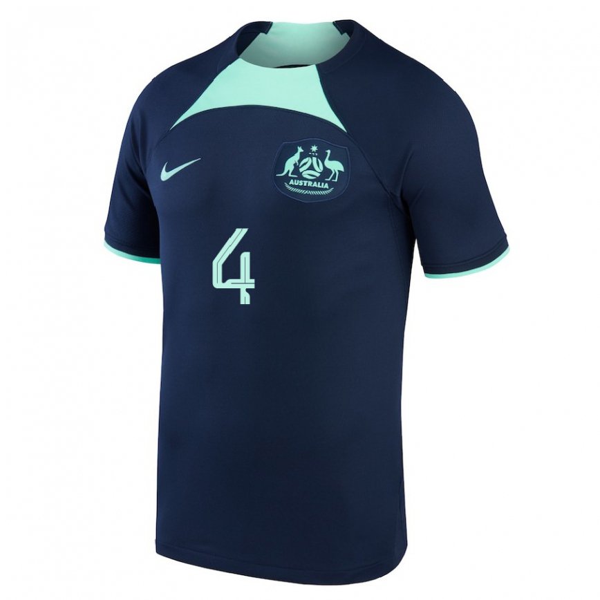 Hombre Camiseta Australia Rhyan Grant #4 Azul Oscuro 2ª Equipación 22-24 México