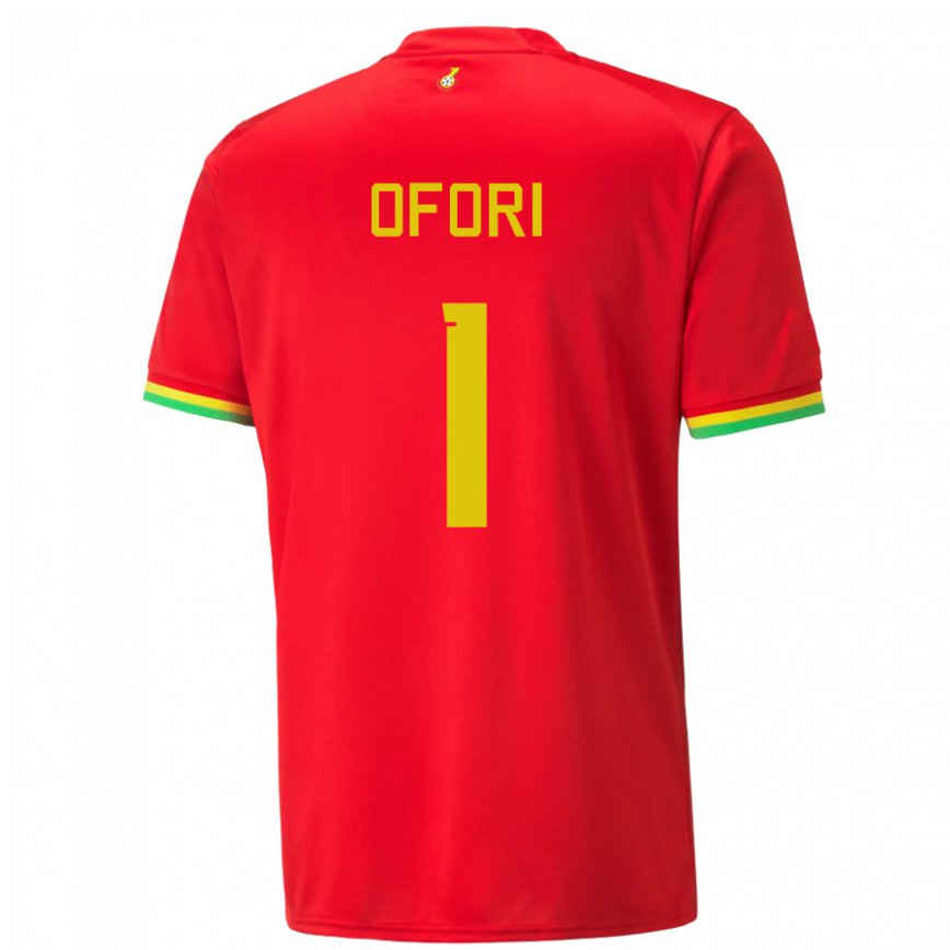 Hombre Camiseta Ghana Richard Ofori #1 Rojo 2ª Equipación 22-24 México