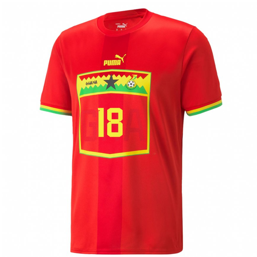 Hombre Camiseta Ghana Daniel Amartey #18 Rojo 2ª Equipación 22-24 México