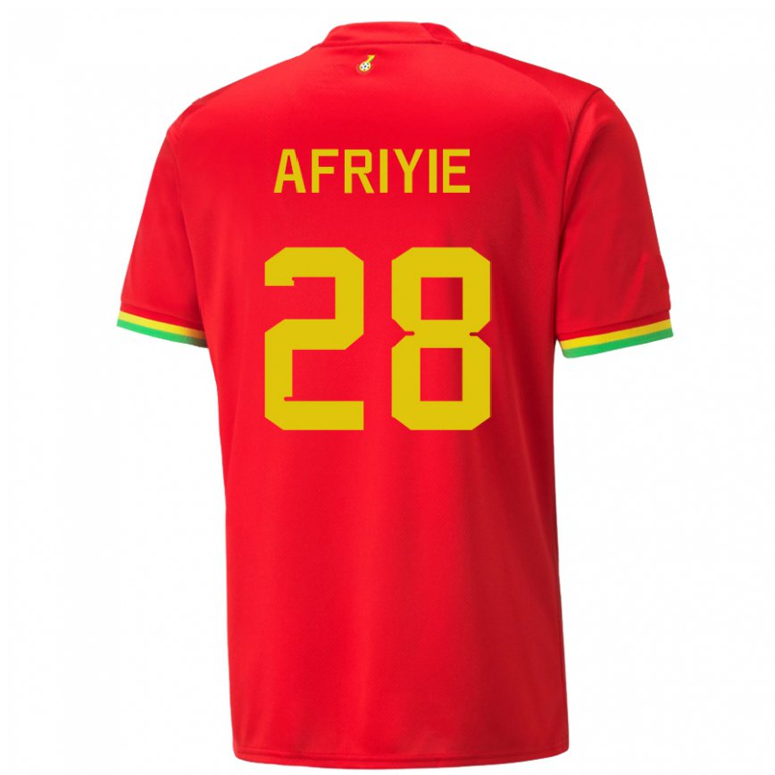 Hombre Camiseta Ghana Daniel Afriyie #28 Rojo 2ª Equipación 22-24 México