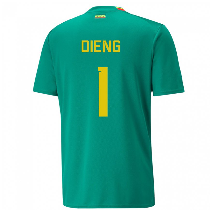 Hombre Camiseta Senegal Timothy Dieng #1 Verde 2ª Equipación 22-24 México