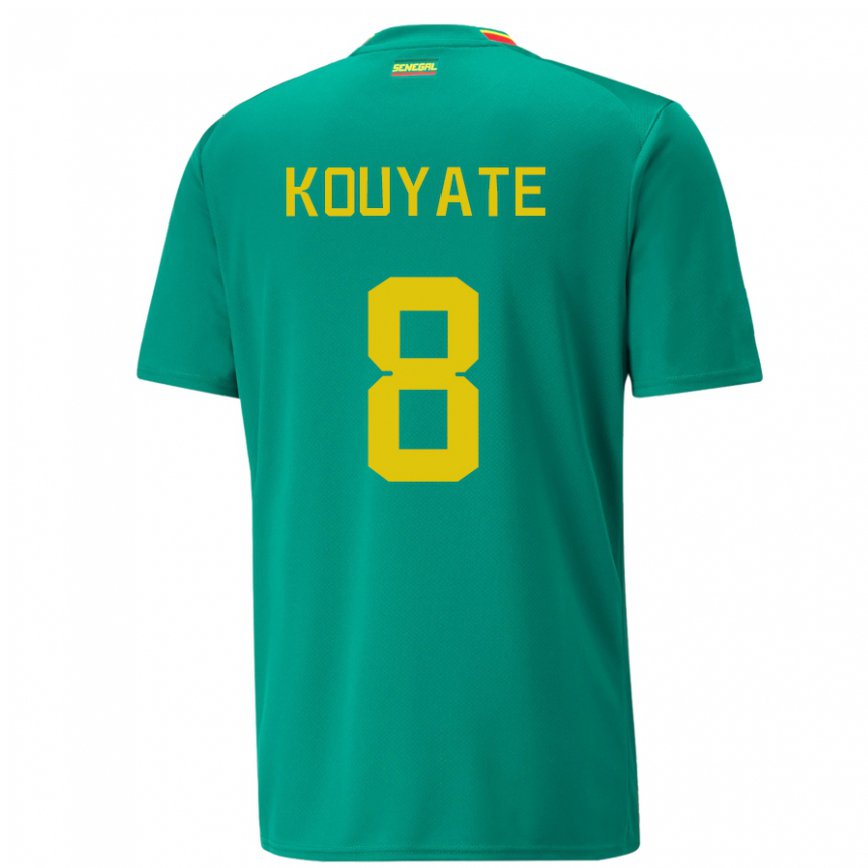 Hombre Camiseta Senegal Cheikhou Kouyate #8 Verde 2ª Equipación 22-24 México