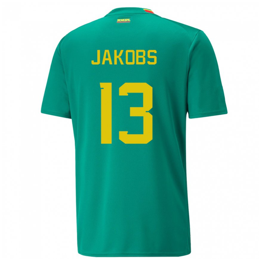 Hombre Camiseta Senegal Ismail Jakobs #13 Verde 2ª Equipación 22-24 México