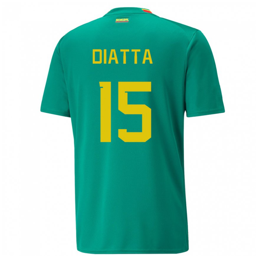 Hombre Camiseta Senegal Krepin Diatta #15 Verde 2ª Equipación 22-24 México