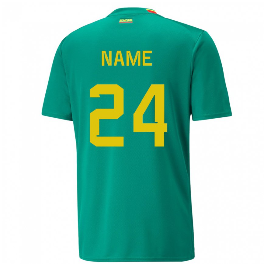 Hombre Camiseta Senegal Moustapha Name #24 Verde 2ª Equipación 22-24 México