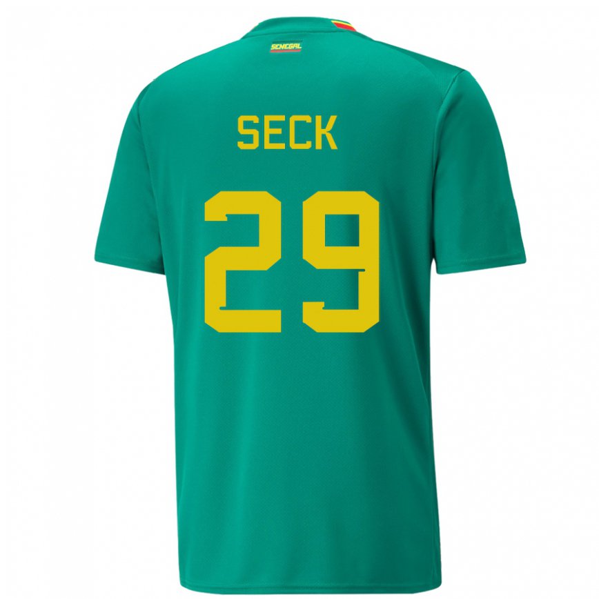 Hombre Camiseta Senegal Demba Seck #29 Verde 2ª Equipación 22-24 México