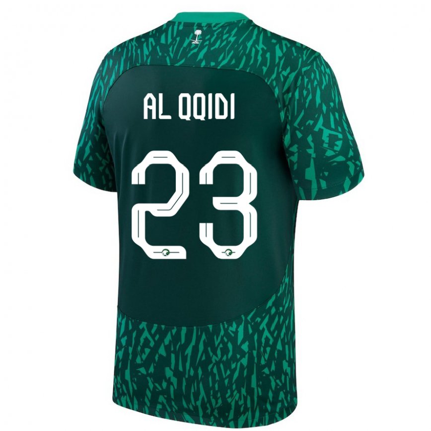 Hombre Camiseta Arabia Saudita Nawaf Al Qqidi #23 Verde Oscuro 2ª Equipación 22-24 México