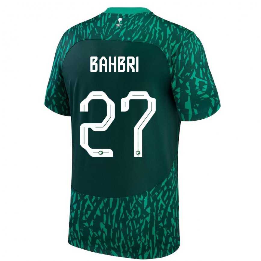 Hombre Camiseta Arabia Saudita Hatan Bahbri #27 Verde Oscuro 2ª Equipación 22-24 México