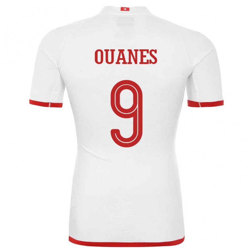 Hombre Camiseta Túnez Mortadha Ben Ouanes #9 Blanco 2ª Equipación 22-24 México