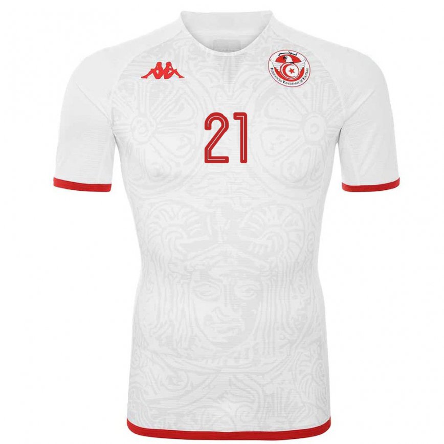 Hombre Camiseta Túnez Hamza Mathlouthi #21 Blanco 2ª Equipación 22-24 México