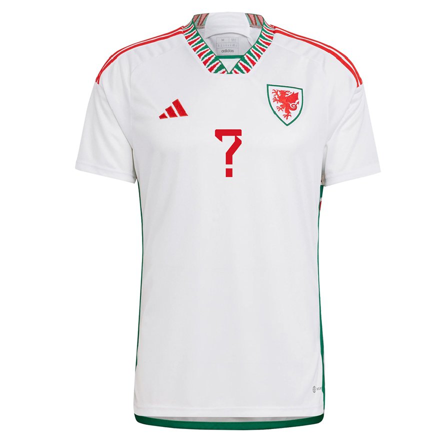 Hombre Camiseta Gales Su Nombre #0 Blanco 2ª Equipación 22-24 México