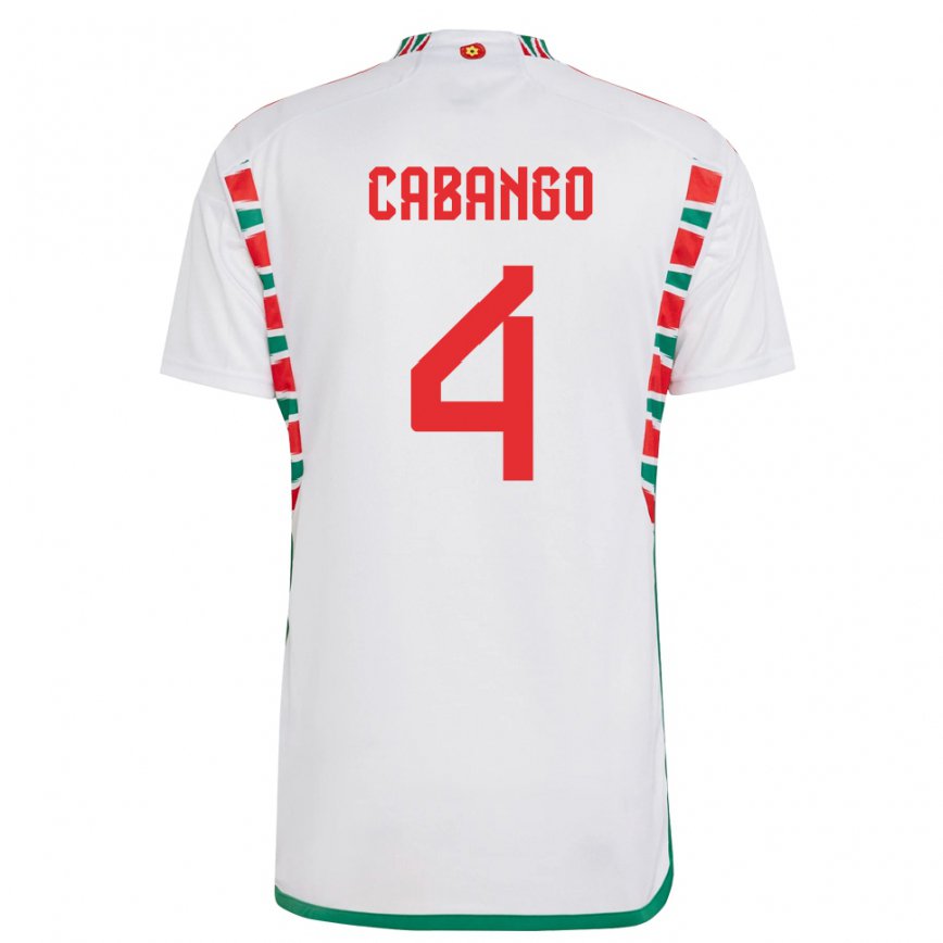 Hombre Camiseta Gales Ben Cabango #4 Blanco 2ª Equipación 22-24 México