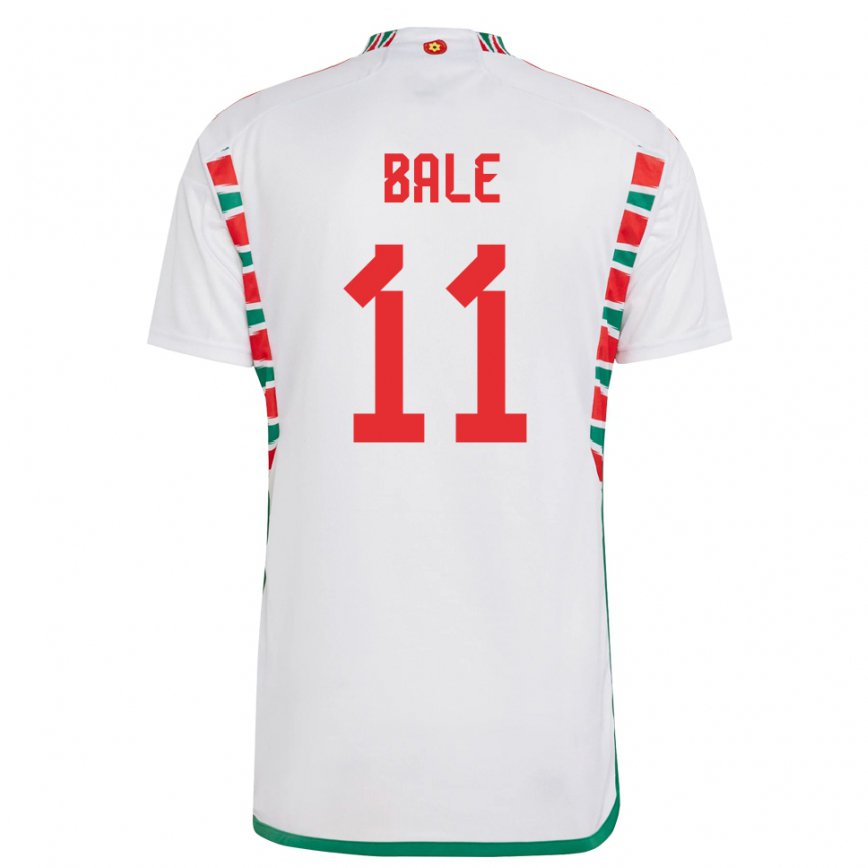 Hombre Camiseta Gales Gareth Bale #11 Blanco 2ª Equipación 22-24 México