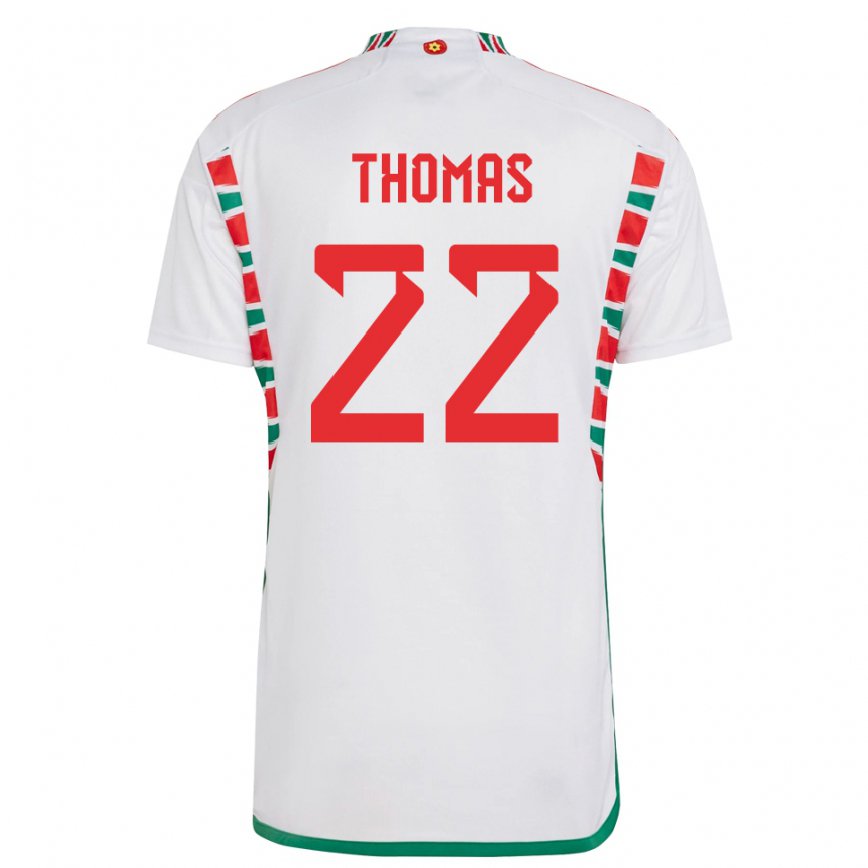 Hombre Camiseta Gales Sorba Thomas #22 Blanco 2ª Equipación 22-24 México