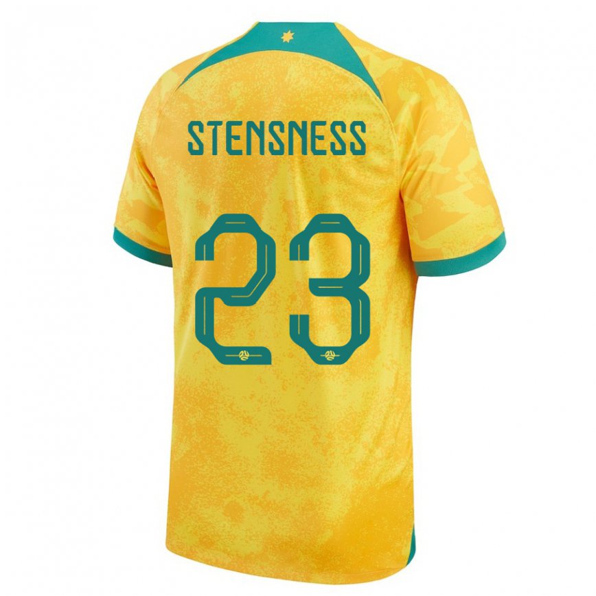 Mujer Camiseta Australia Gianni Stensness #23 Dorado 1ª Equipación 22-24 México