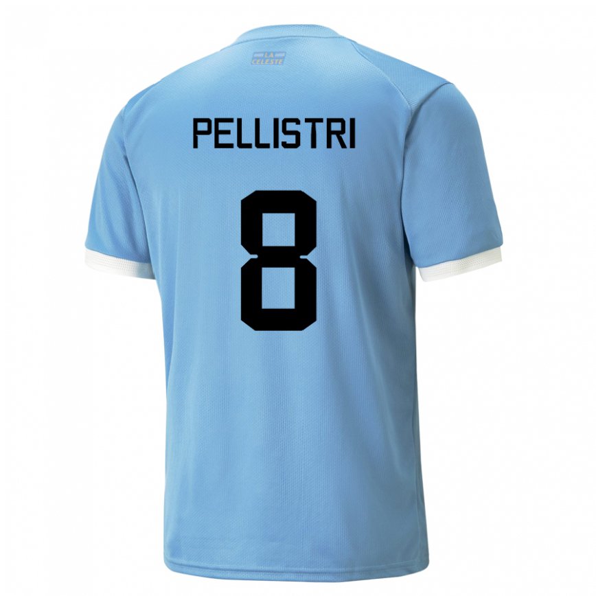 Mujer Camiseta Uruguay Facundo Pellistri #8 Azul 1ª Equipación 22-24 México