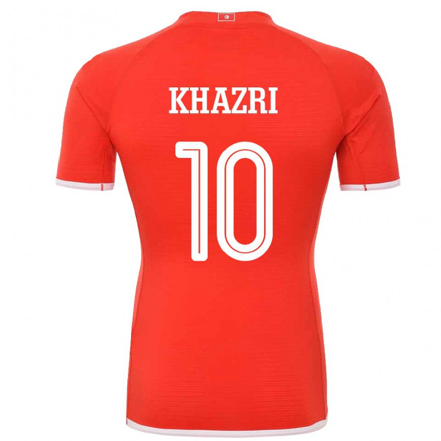 Mujer Camiseta Túnez Wahbi Khazri #10 Rojo 1ª Equipación 22-24 México