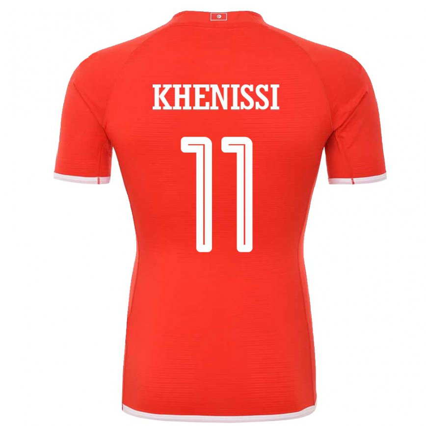 Mujer Camiseta Túnez Taha Yassine Khenissi #11 Rojo 1ª Equipación 22-24 México