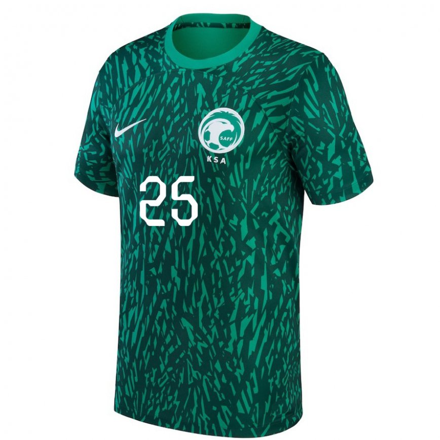 Mujer Camiseta Arabia Saudita Awad Al Nashri #25 Verde Oscuro 2ª Equipación 22-24 México