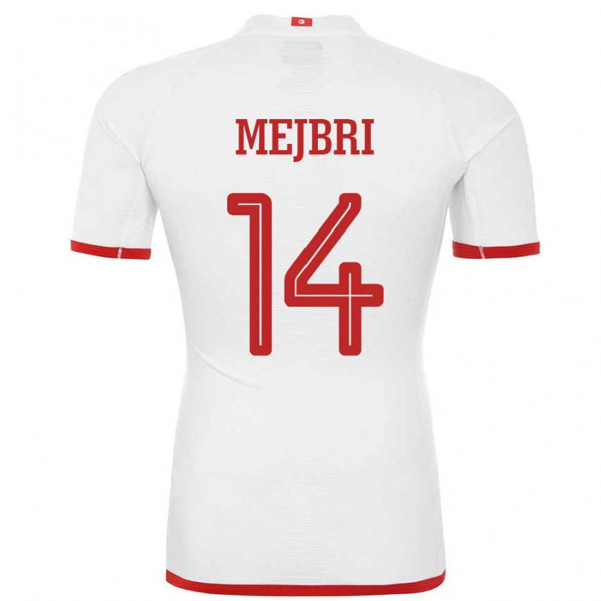 Mujer Camiseta Túnez Hannibal Mejbri #14 Blanco 2ª Equipación 22-24 México