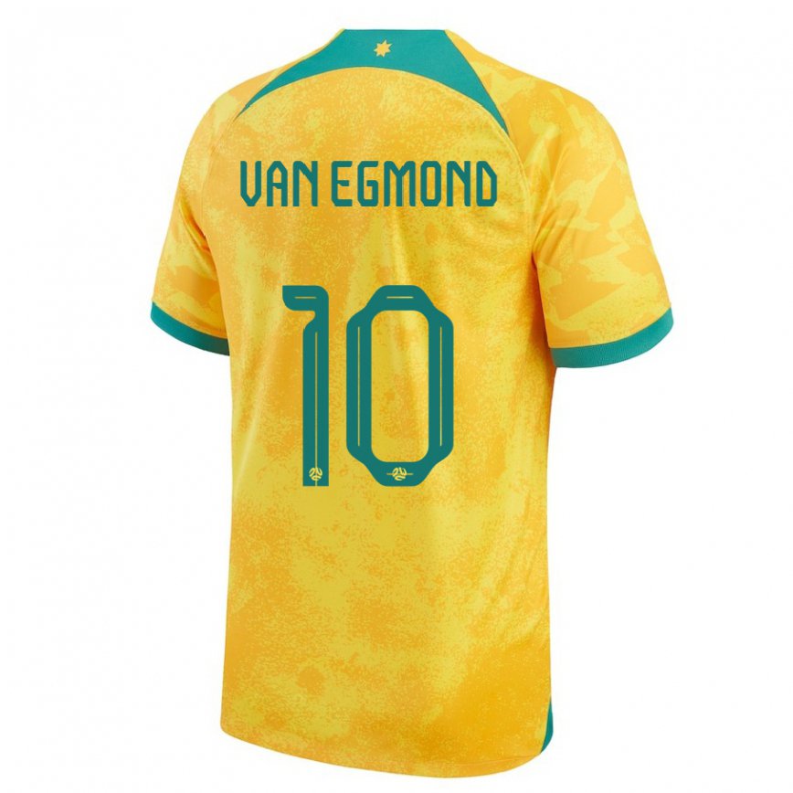 Niño Camiseta Australia Emily Van Egmond #10 Dorado 1ª Equipación 22-24 México