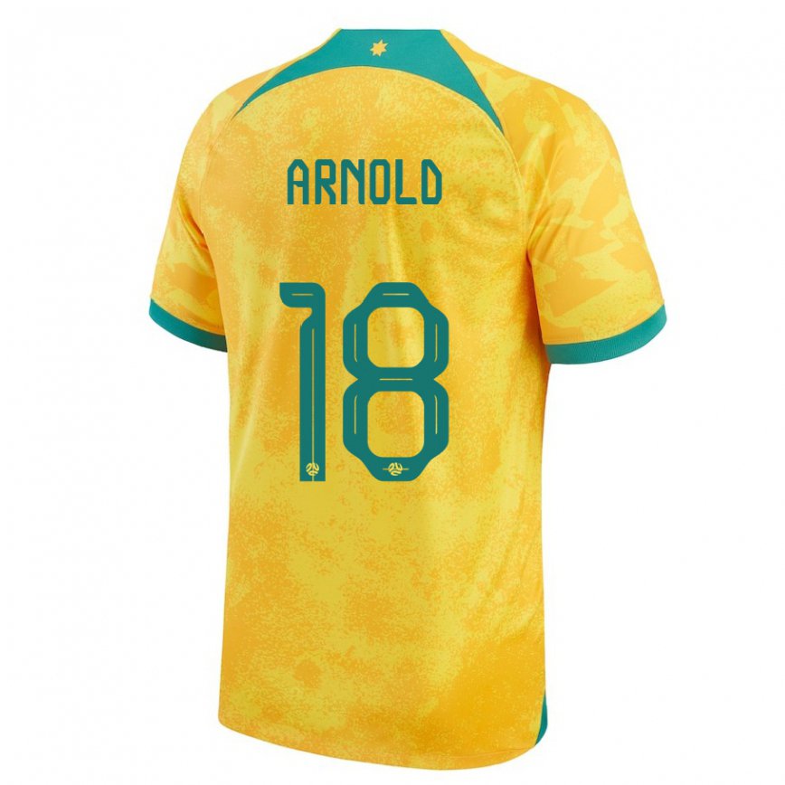 Niño Camiseta Australia Mackenzie Arnold #18 Dorado 1ª Equipación 22-24 México