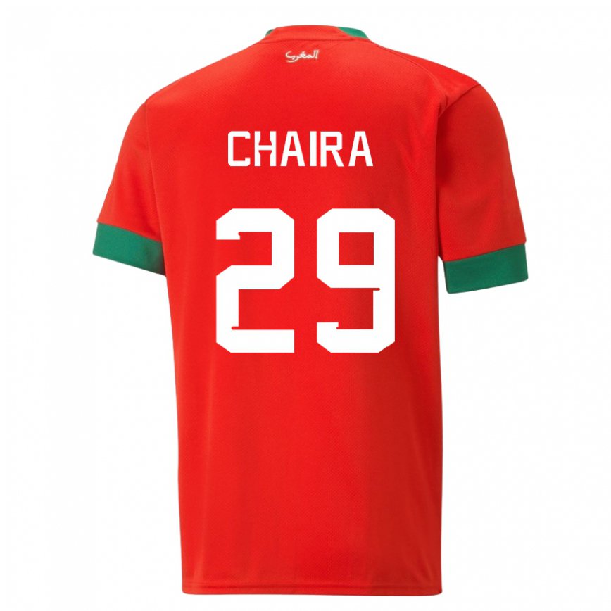 Niño Camiseta Marruecos Ilyas Chaira #29 Rojo 1ª Equipación 22-24 México