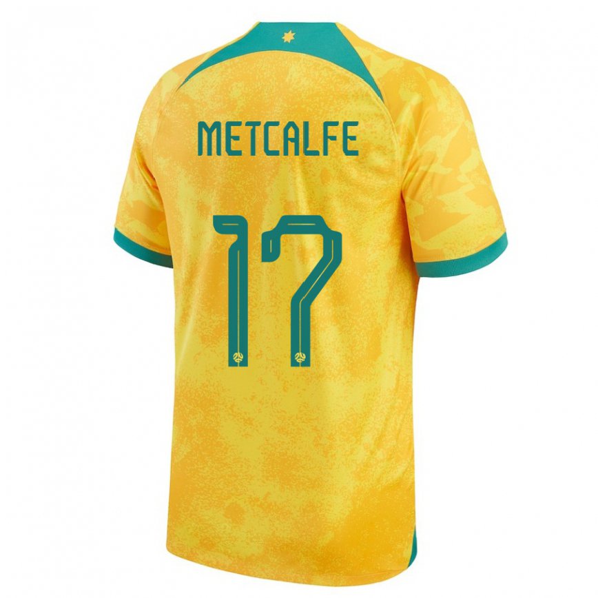 Niño Camiseta Australia Conor Metcalfe #17 Dorado 1ª Equipación 22-24 México