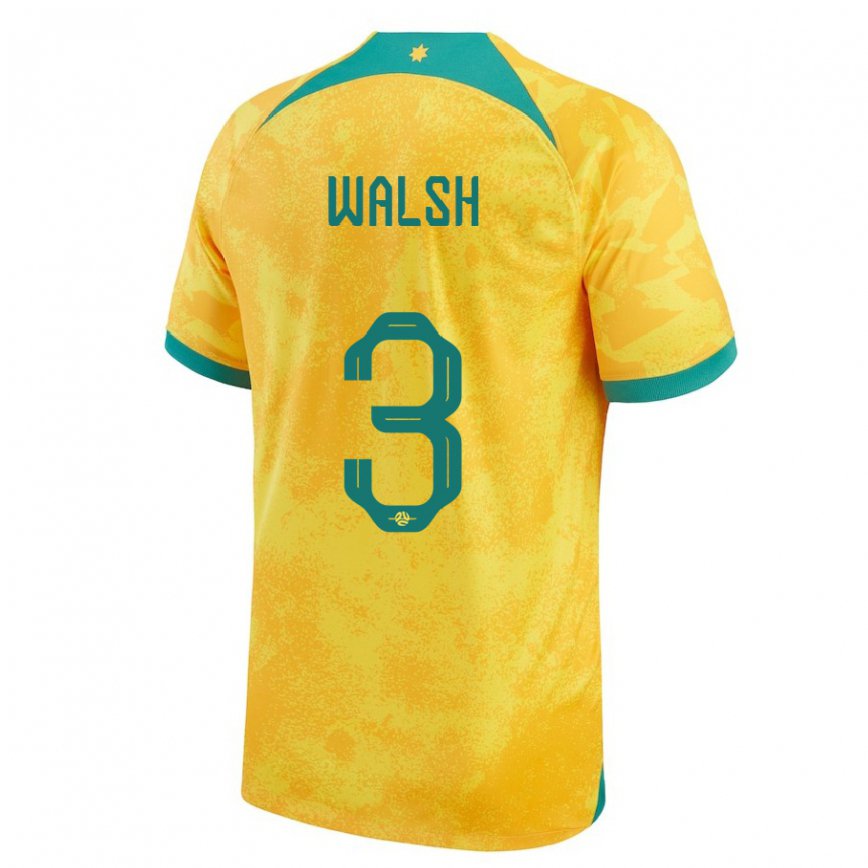 Niño Camiseta Australia Daniel Walsh #3 Dorado 1ª Equipación 22-24 México