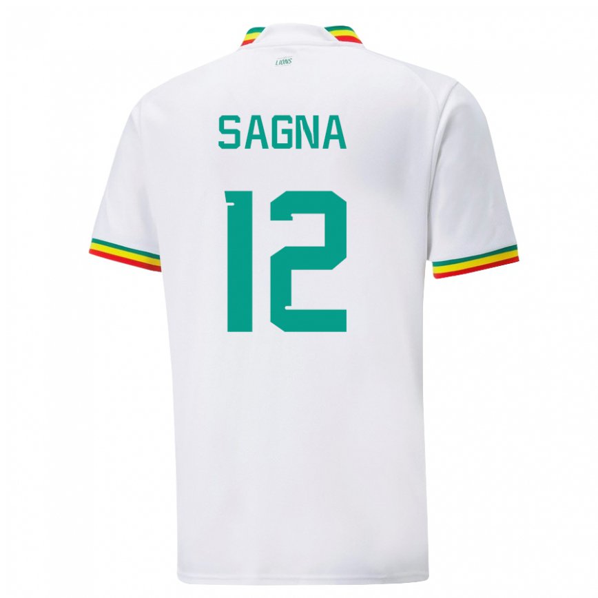 Niño Camiseta Senegal Safietou Sagna #12 Blanco 1ª Equipación 22-24 México