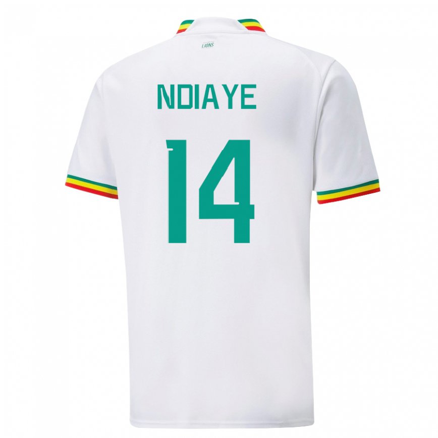 Niño Camiseta Senegal Salimata Ndiaye #14 Blanco 1ª Equipación 22-24 México