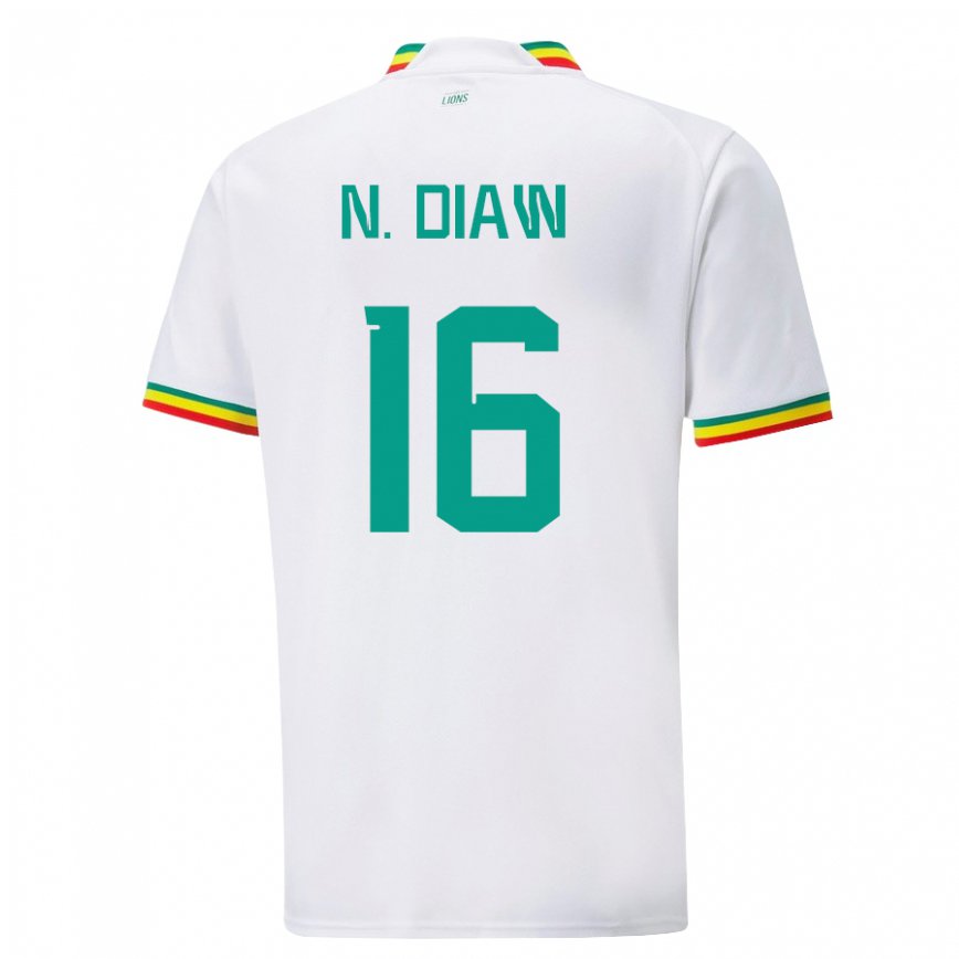 Niño Camiseta Senegal Ndeye Meissa Diaw #16 Blanco 1ª Equipación 22-24 México