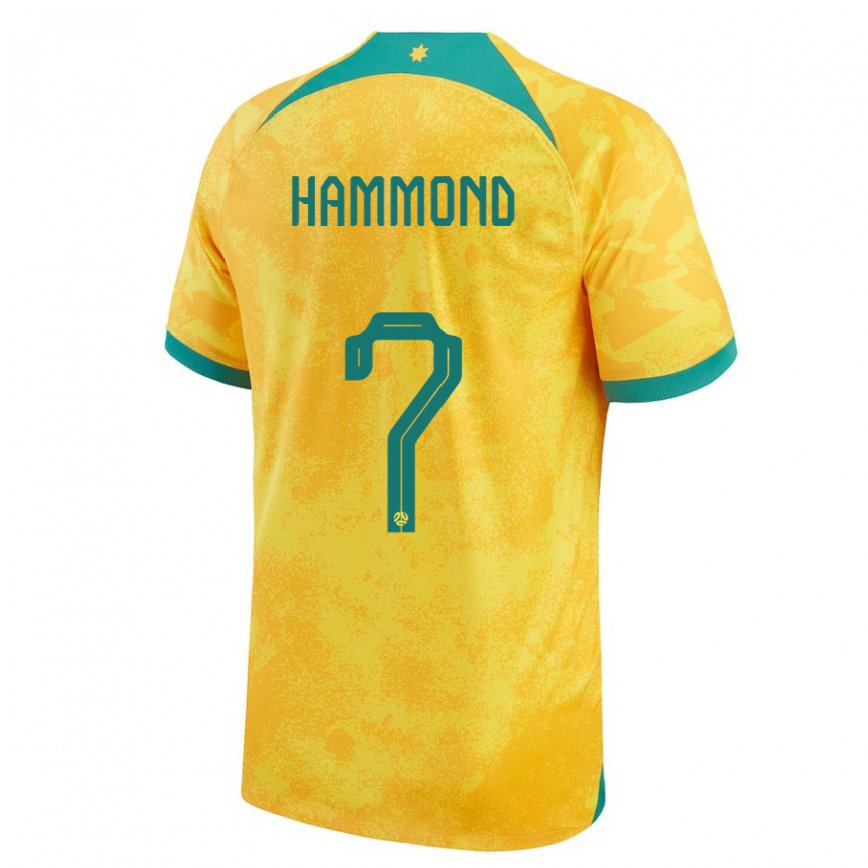 Niño Camiseta Australia Tristan Hammond #7 Dorado 1ª Equipación 22-24 México