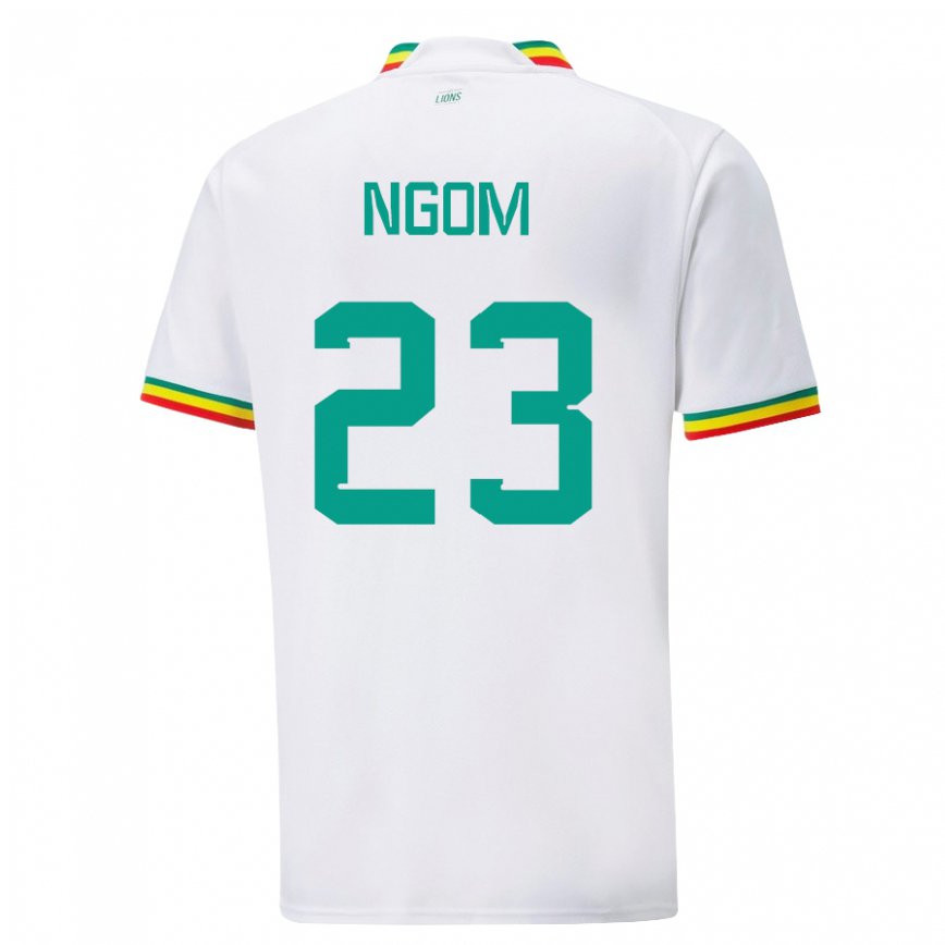 Niño Camiseta Senegal Astou Ngom #23 Blanco 1ª Equipación 22-24 México