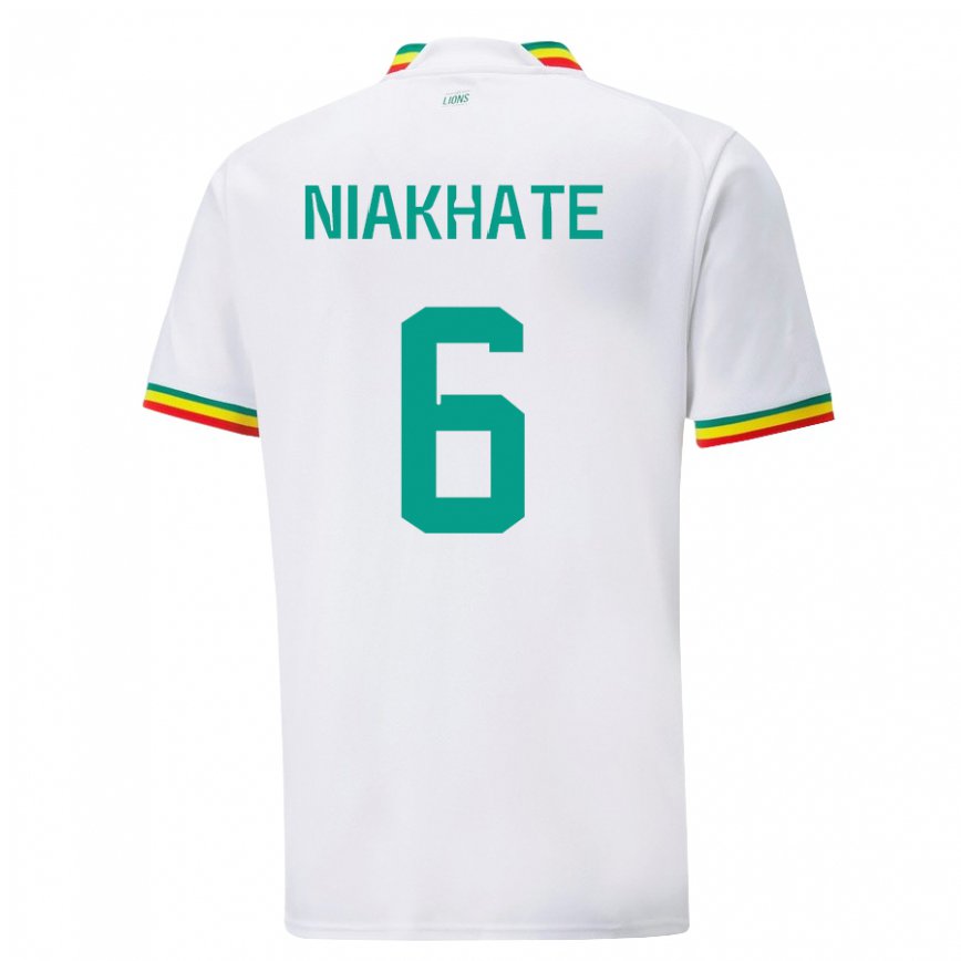 Niño Camiseta Senegal Niakhate N Diaye #6 Blanco 1ª Equipación 22-24 México