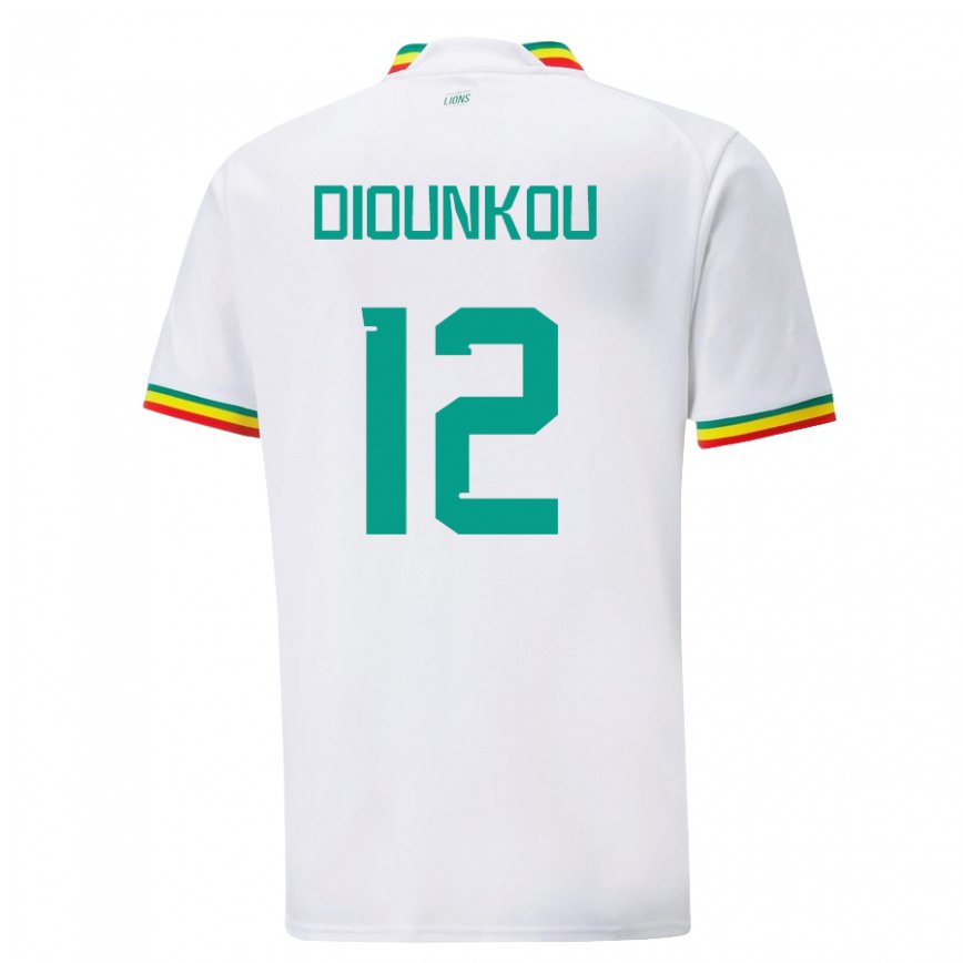 Niño Camiseta Senegal Alpha Diounkou #12 Blanco 1ª Equipación 22-24 México