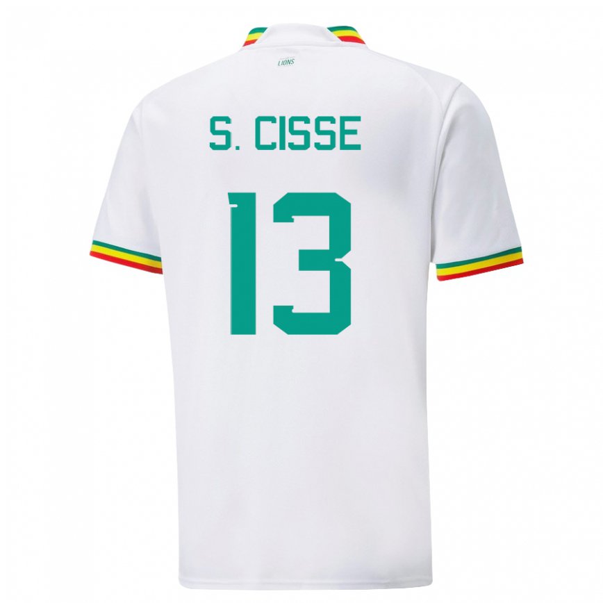 Niño Camiseta Senegal Souleymane Cisse #13 Blanco 1ª Equipación 22-24 México