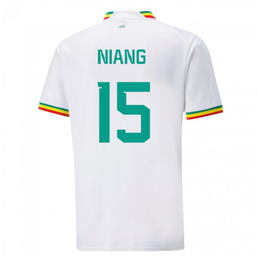 Niño Camiseta Senegal Ousseynou Niang #15 Blanco 1ª Equipación 22-24 México