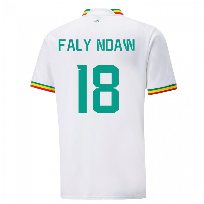 Niño Camiseta Senegal Faly Ndaw #18 Blanco 1ª Equipación 22-24 México