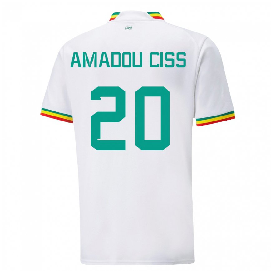 Niño Camiseta Senegal Amadou Ciss #20 Blanco 1ª Equipación 22-24 México