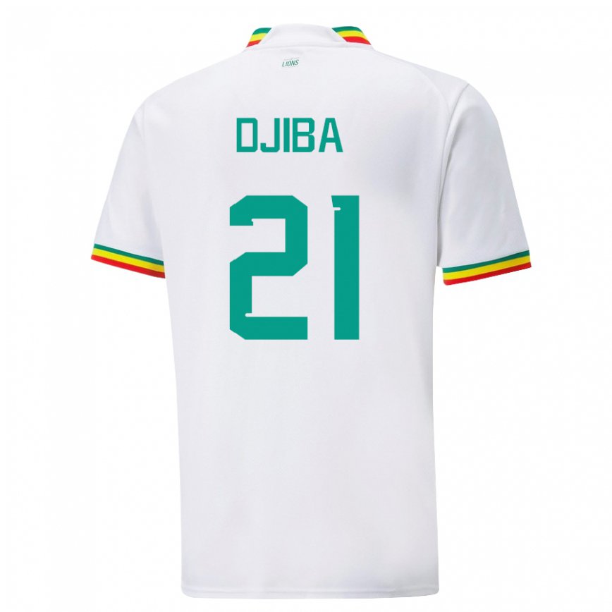 Niño Camiseta Senegal Francois Djiba #21 Blanco 1ª Equipación 22-24 México