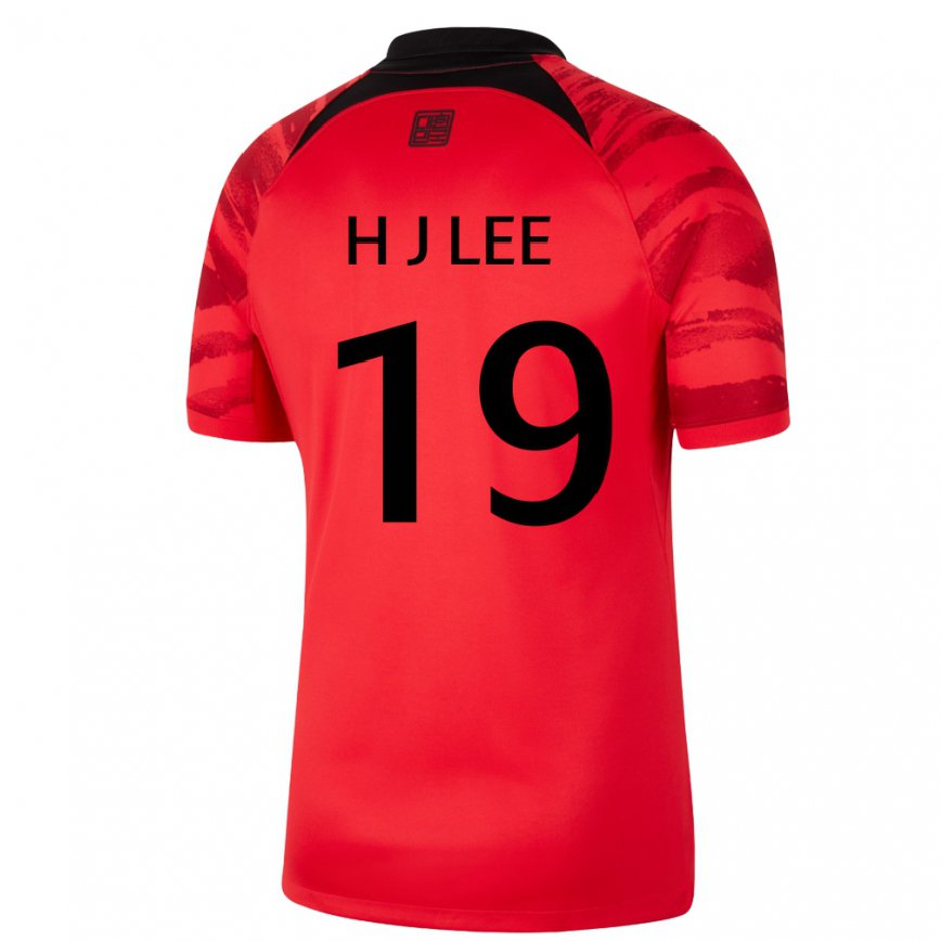 Niño Camiseta Corea Del Sur Lee Hyun Jun #19 Negro Rojo 1ª Equipación 22-24 México