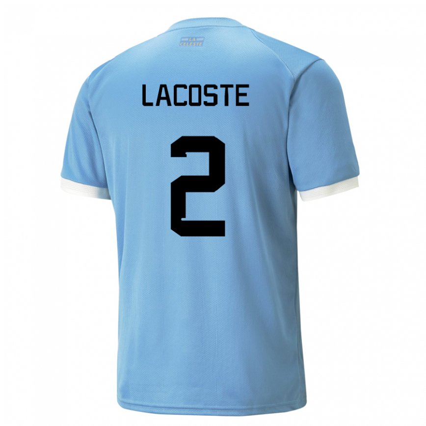 Niño Camiseta Uruguay Stephanie Lacoste #2 Azul 1ª Equipación 22-24 México