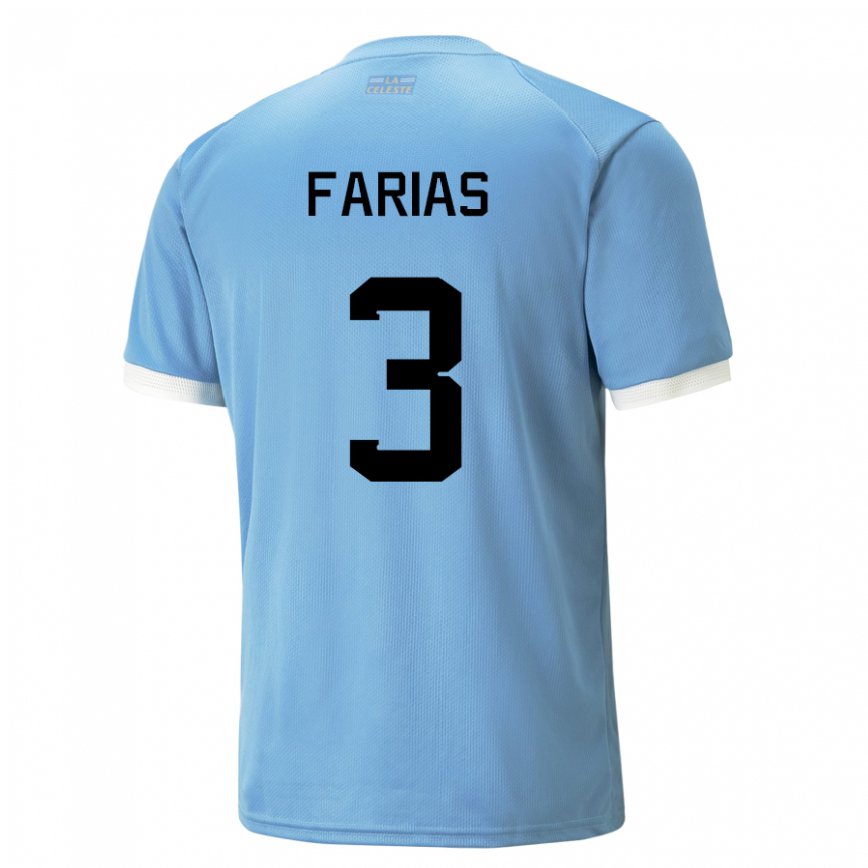 Niño Camiseta Uruguay Daiana Farias #3 Azul 1ª Equipación 22-24 México